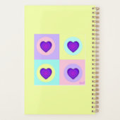 Couleurs pastel & coeurs violets battre (Dos)