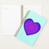 Couleurs pastel & coeurs violets battre (Devant avec enveloppe)