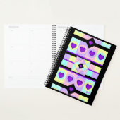 Couleurs pastel & coeurs violets battre (Devant avec enveloppe)