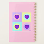 Couleurs pastel & coeurs violets battre (Dos)