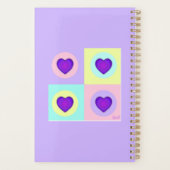 Couleurs pastel & coeurs violets battre (Dos)