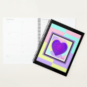 Couleurs pastel & coeurs violets battre (Devant avec enveloppe)