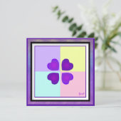 Couleurs pastel & coeurs violets battre carte blan (Debout devant)