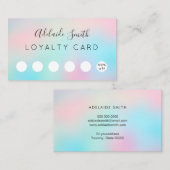 couleurs pastel de la carte de fidélité (Devant / Derrière)