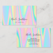 couleurs pastel design carte de visite (Devant / Derrière)