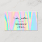 couleurs pastel design carte de visite (Dos)