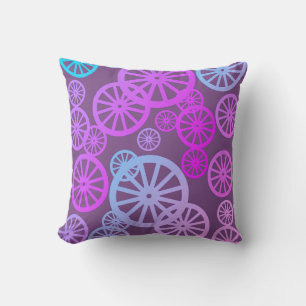 Couleurs pastel élégantes roues cercle Coussin