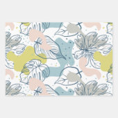 Couleurs pastel feuille et formes organiques motif (Devant)