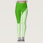 Couleurs pastel focalisées Joyeuses Leggings verts (Devant)
