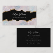 couleurs pastel marbre carte de visite (Devant / Derrière)