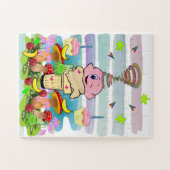 Couleurs pastel mignonnes Puzzles Joyeux anniversa (Horizontal)