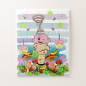 Couleurs pastel mignonnes Puzzles Joyeux anniversa (Vertical)