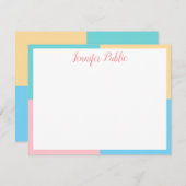 Couleurs Pastel modernes Modèle manuscrit (Devant / Derrière)