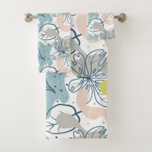 Couleurs pastel Palm feuilles et formes organiques