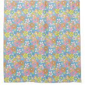 Couleurs Pastel - Rideaux de douche Floraux - Inté (Devant)