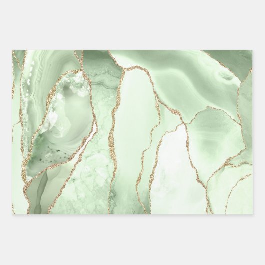couleurs pastel tendance agate feuilles de papier  (Devant 2)