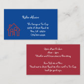 Couleurs patriotiques Cartes de visite personnalis (Devant / Derrière)