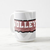 Couleurs personnalisables de Mug Café Volleyball (Devant gauche)