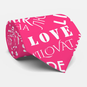 Couleurs personnalisées Cravate - Texte d'amour mu