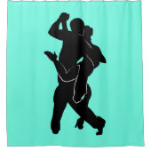 Couleurs Personnalisées Douche Rideau Couple Danse (Devant)