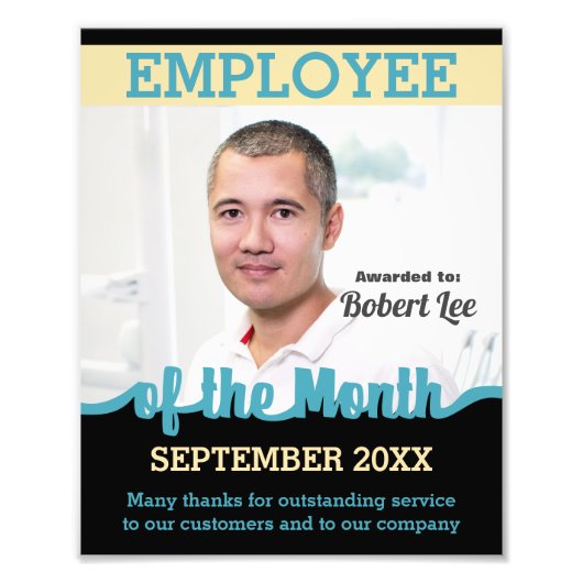 Couleurs personnalisées employé du mois prix photo (Devant)