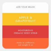 Couleurs personnalisées Étiquette de produit Bloc  (Devant)