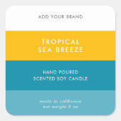 Couleurs personnalisées Étiquette de produit Bloc  (Devant)