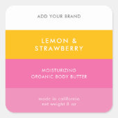 Couleurs personnalisées Étiquette de produit Bloc  (Devant)