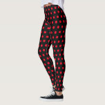 Couleurs personnalisées Leggings avec points<br><div class="desc">Red Dots Black Legging - Choisissez vos couleurs préférées de fond de terre et de points !</div>