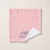 Couleurs personnalisées modifiables Élégant Script (Gant de toilette)