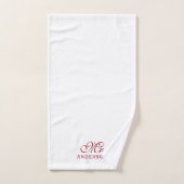 Couleurs personnalisées modifiables Élégant Script (Serviette à main)