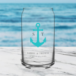 Couleurs Personnalisées Monogramme Ancre Mariage