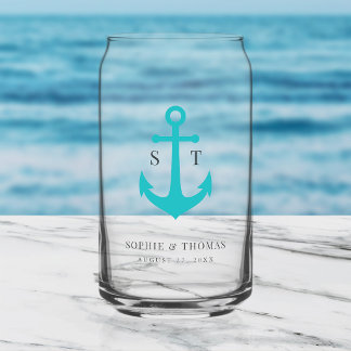 Couleurs Personnalisées Monogramme Ancre Mariage