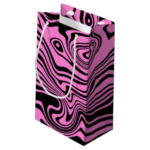 Couleurs personnalisées Vagues Sac cadeau - Rose