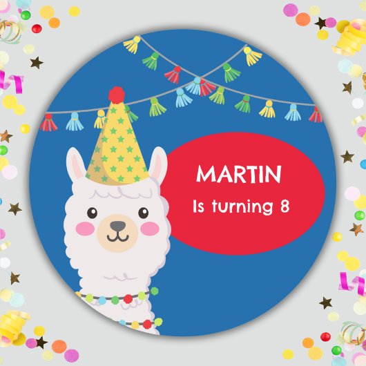 COULEURS PRIMAIRES CARRÉ STICKER LAMA CUMÉ