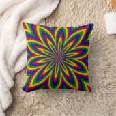 Couleurs primaires Fleur roulée 2 Sq Oreiller (Couverture)