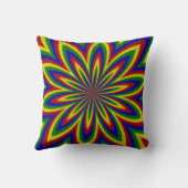 Couleurs primaires Fleur roulée 2 Sq Oreiller (Verso)