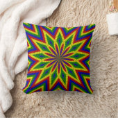 Couleurs primaires Fleur roulée 3 Sq Oreiller (Couverture)