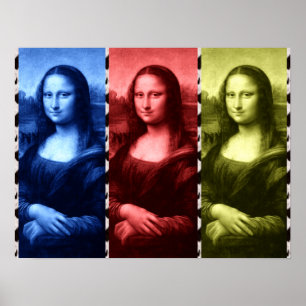 Couleurs primaires Mona Lisa Poster de animal