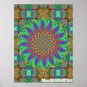 Couleurs psychédéliques Design 7 Poster