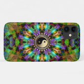 Couleurs psychédéliques Gold YinYang iPhone4 Coque (Dos (Horizontal))