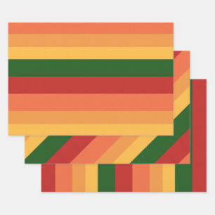 Couleurs rayées des feuilles de papier d'enveloppe