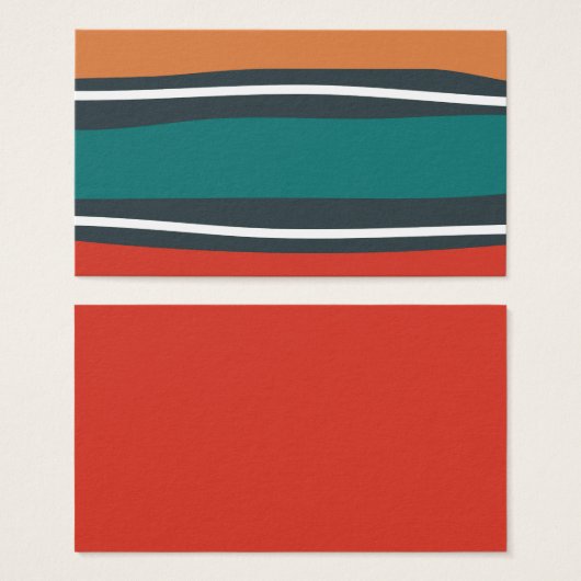 Couleurs rétro Abstraites ondes ligne art (Devant & derrière)