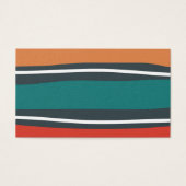 Couleurs rétro Abstraites ondes ligne art (Devant)