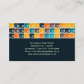 Couleurs rétro Carte de visite carré (Dos)