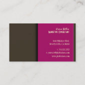 Couleurs rétro design et tendance carte de visite (Dos)