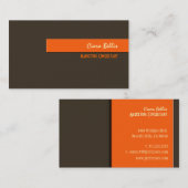 Couleurs rétro design et tendance carte de visite (Devant / Derrière)