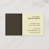 Couleurs rétro design et tendance carte de visite (Dos)