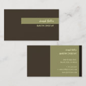 Couleurs rétro design et tendance carte de visite (Devant / Derrière)