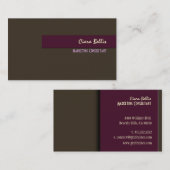 Couleurs rétro design et tendance carte de visite (Devant / Derrière)